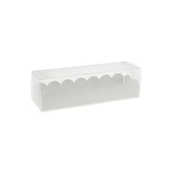 Klarsichtschachtel 160 x 50 x 50 mm mit Einlage weiß