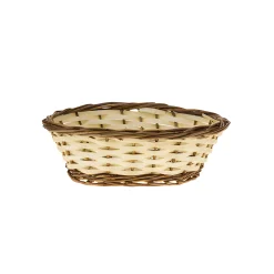 Korbschale 24 x 19 x 7 cm zweifarbig