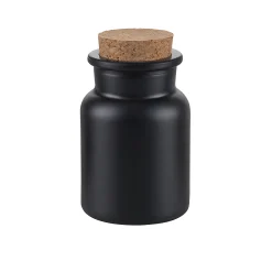 Korkenglas 150 ml schwarz matt beschichtet