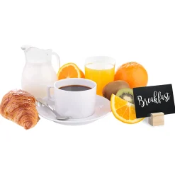 Kreidetafel mit Holzständer, 6 Stück plus Stift