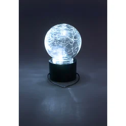 LED Solar Hängeleuchte 'Crackle', 6 x 9 cm, schwarz