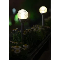 LED Solar Wegleuchte 'Crackle', 6 x 27 cm