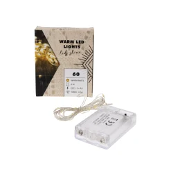 Lichterkette mit 60 LEDs, warmweiß mit Timer
