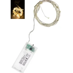 Lichterkette mit 40 LEDs, weiß mit Timer