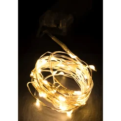 Lichterkette mit 40 LEDs, weiß mit Timer