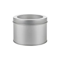 Metalldose mit Sichtverschluss, 8 x 5 cm