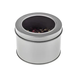 Metalldose mit Sichtverschluss, 8 x 5 cm