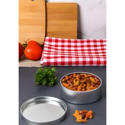 Metalldose silber 9,7 x 3,3 cm, 6 Stück