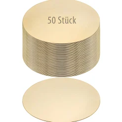 Pappscheibe Ø 200 mm gold/silber,  50 Stück