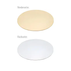 Pappscheibe Ø 160 mm gold/silber,  50 Stück