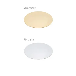 Pappscheibe Ø 120 mm gold/silber,  50 Stück
