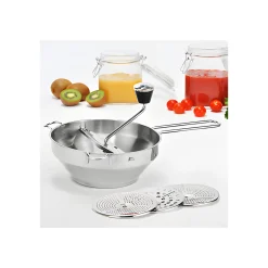 Passiermühle aus Edelstahl, 3 Einsätze