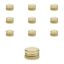 PP 18 gold Aluminium ohne Rollrand, 10 Stück