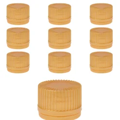 PP 24 gold Kunststoff mit Originalitätsring gold, 10 Stück