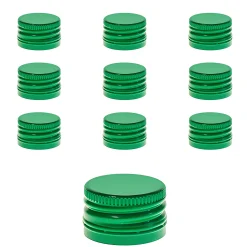 PP 28 grün Aluminium mit Originalitätsring, 10 Stück