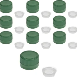 PP 31,5 grün Kunststoff mit Ausgießer und Originalitätsring, 10 Stück