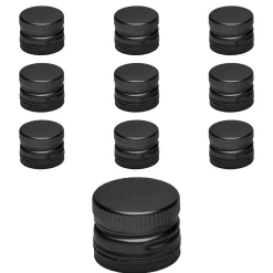 PP 31,5 schwarz Aluminium mit Originalitätsring, 10 Stück