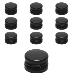 PP 28 schwarz Aluminium mit Originalitätsring, 10 Stück