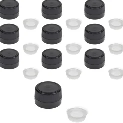 PP 31,5 schwarz Kunstst. mit Ausgießer und Originalitätsring, 10 Stück