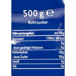 Rohrzucker weiß, 500 g