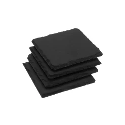 Schieferuntersetzer 10 x 10 cm, 4er Pack