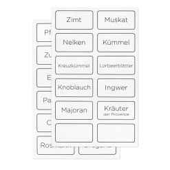 Schmucketiketten 'Gewürze und Kräuter', 24 Stück