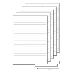 Siegeletiketten 97 x 11 mm weiß -  5 Blatt A4