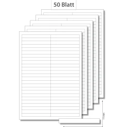 Siegeletiketten 97 x 11 mm weiß - 50 Blatt A4