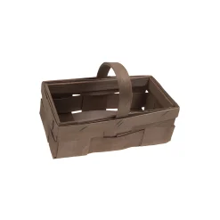 Spankorb mit Henkel geräuchert, 17 x 9,5 cm