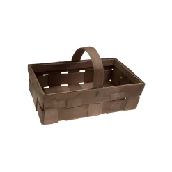 Spankorb mit Henkel geräuchert, 23,5 x 13,7 cm