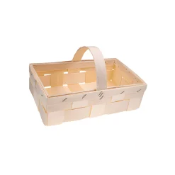 Spankorb mit Henkel natur, 23,5 x 13,7 cm