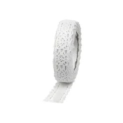 Spitzenband selbstklebend, 1,8 m, 15 mm, weiß
