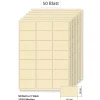 Steffis Etiketten 63,5 x 38,1 mm creme - 50 Blatt A4