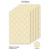 Steffis Etiketten rund 40 mm creme - 50 Blatt A4