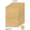 Steffis Etiketten rund 40 mm Holzdekor - 50 Blatt A4