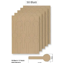 Steffis Siegeletiketten natur - 50 Blatt A4