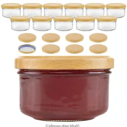 Sturzglas 186 ml 'Holzdekor', 12er Set