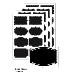 Tafeletiketten 32 Stück, Typ E