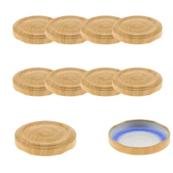 TO  53 Holzdekor matt past. mit Button BLUESEAL, 10 Stück