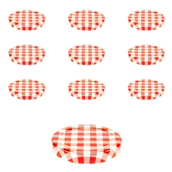 TO  53 kariert rot/weiß past., 10 Stück