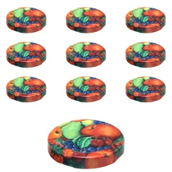 TO  53 Obstdekor past. mit Button, 10 Stück