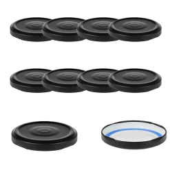 TO  66 schwarz matt past. mit Button BLUESEAL, 10 Stück