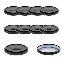 TO  66 schwarz ster. mit Button BLUESEAL, 10 Stück