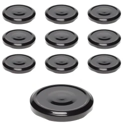 TO  66 schwarz ster. mit Button, 10 Stück