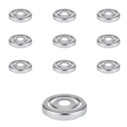 TO 48 Trinkhalmdeckel silber, Loch Ø 13 mm, 10 Stück