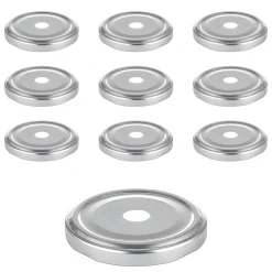 TO 66 Trinkhalmdeckel silber, Loch Ø 13 mm, 10 Stück