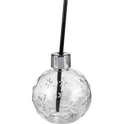 Trinkhalmglas 'Kugel' mit Schneeflocken 400 ml