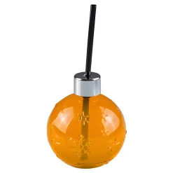 Trinkhalmglas 'Kugel' mit Schneeflocken 400 ml