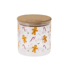 Vorratsglas 'Lebkuchenmann' 620 ml mit Holzdeckel