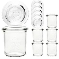 WECK-Mini-Sturzglas 140 ml + Glasdeckel, 6er Set
